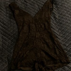 black lace romper